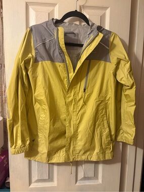 L.L. Bean Yellow and Gray Kids' Rain Jacket
